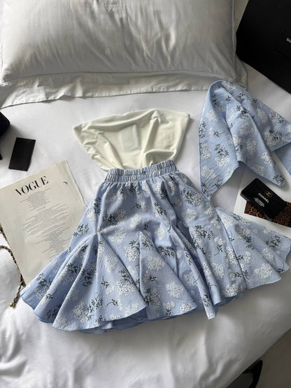 3-piece set (bandeau top, skirt, and headscarf)
