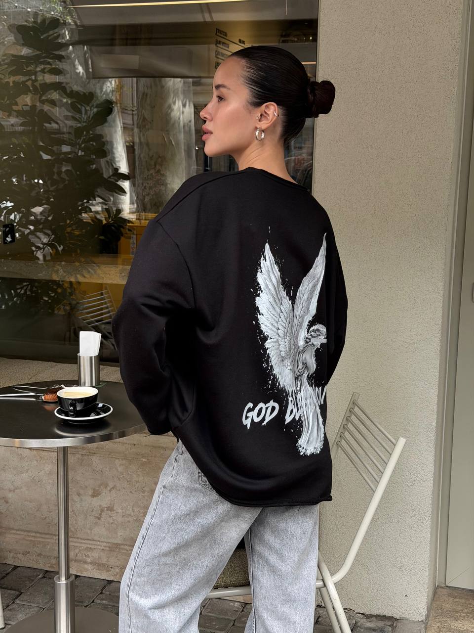 "GOD BLESS YOU" long-sleeve shirt
