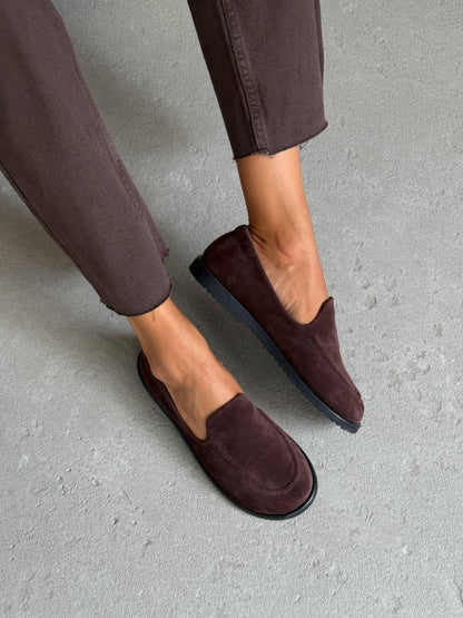 Анатомічні лофери barefoot  ™️ NikArt, шоколад