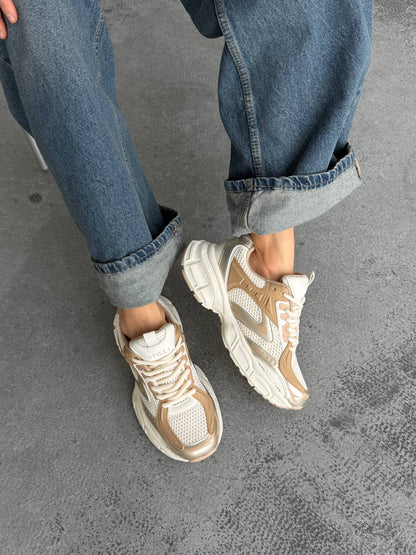 Everyday sneakers, light beige + brown