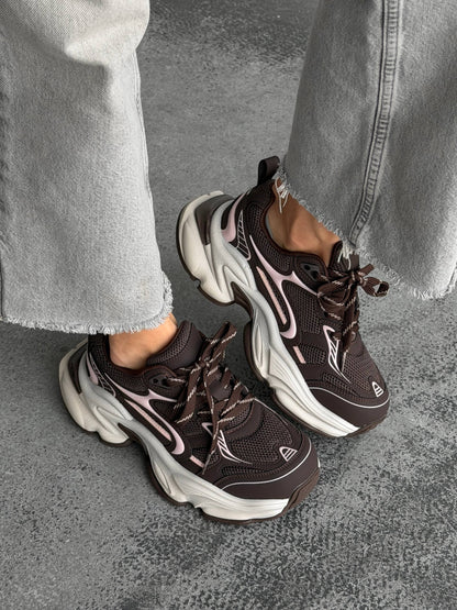 Boss Victor™ sneakers, blush pink + brown