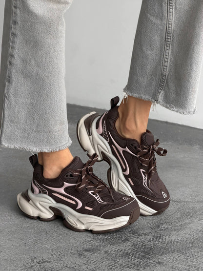 Boss Victor™ sneakers, blush pink + brown