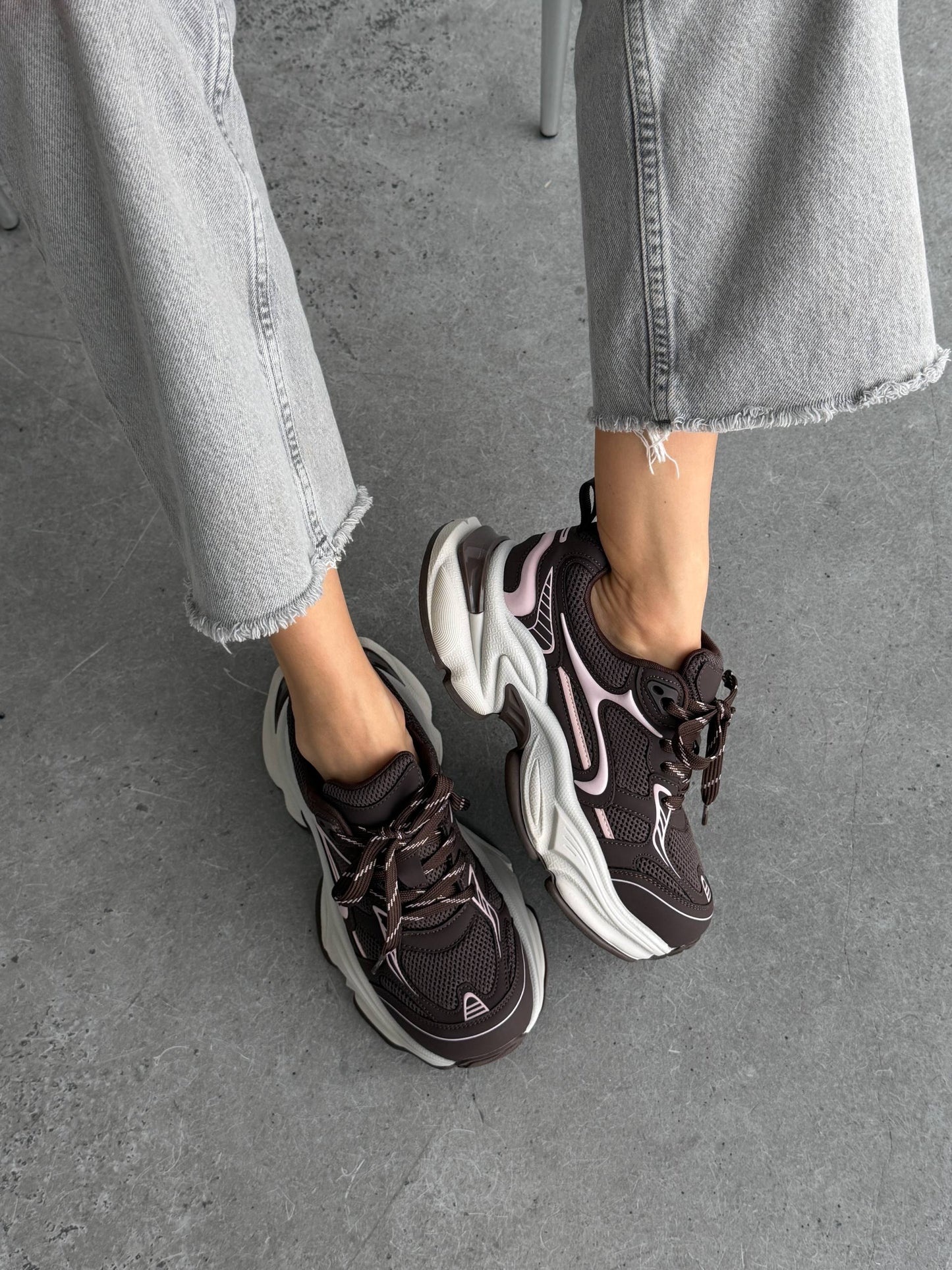 Boss Victor™ sneakers, blush pink + brown