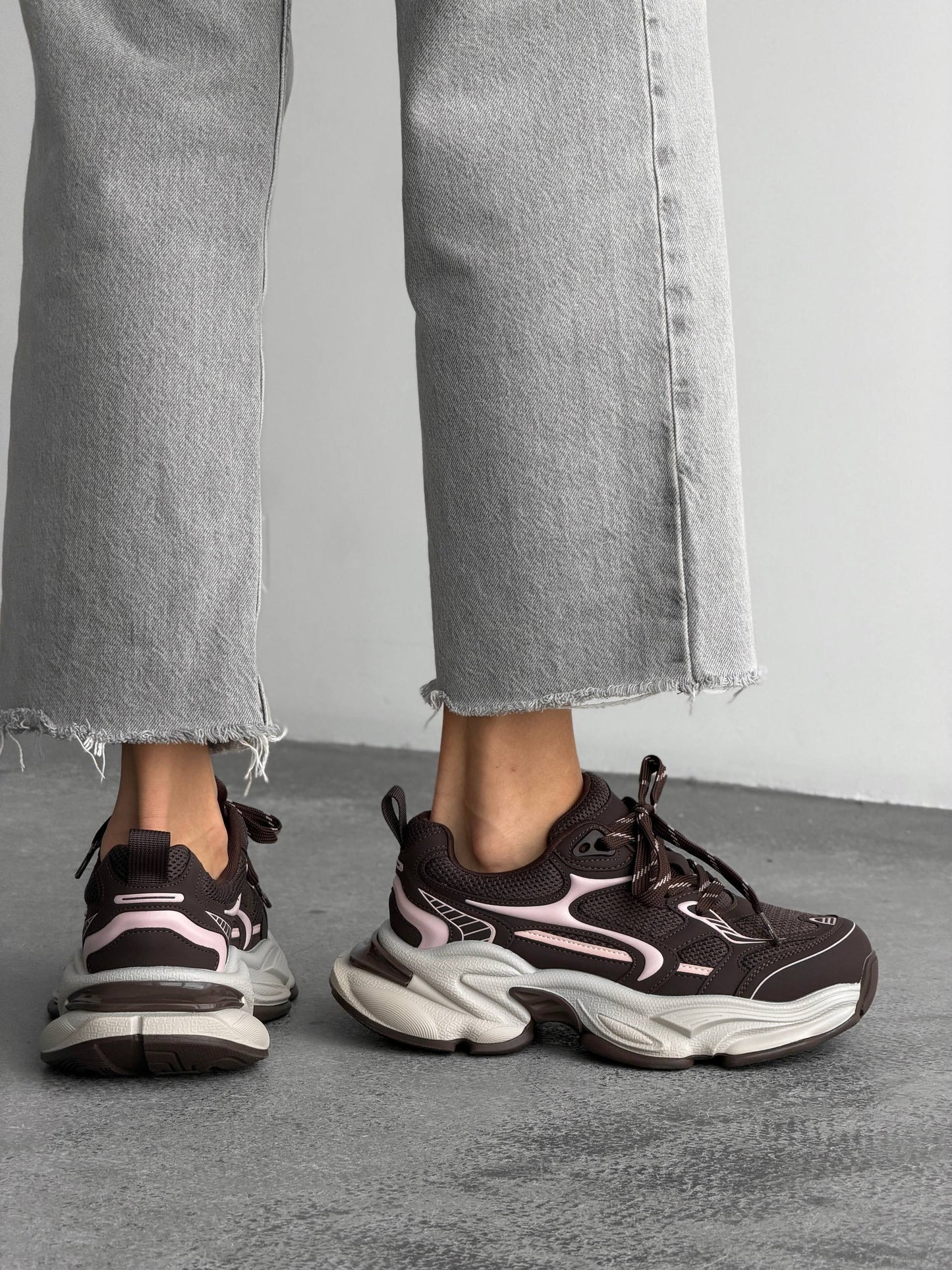 Boss Victor™ sneakers, blush pink + brown