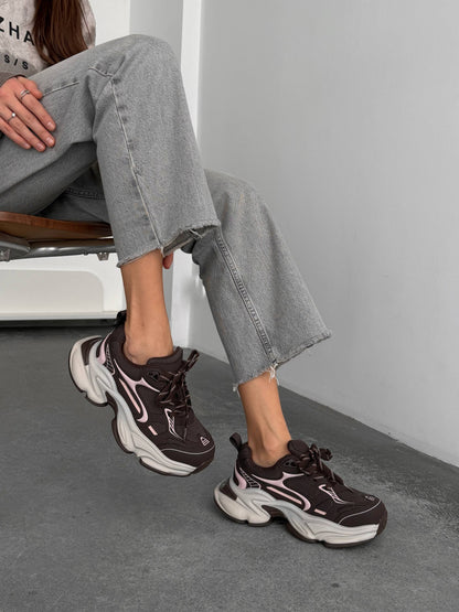 Boss Victor™ sneakers, blush pink + brown