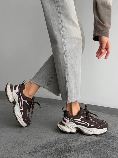 Boss Victor™ sneakers, blush pink + brown