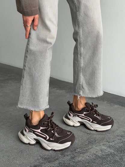 Boss Victor™ sneakers, blush pink + brown
