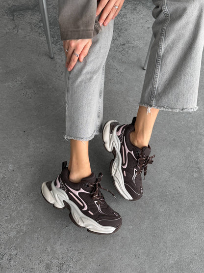 Boss Victor™ sneakers, blush pink + brown
