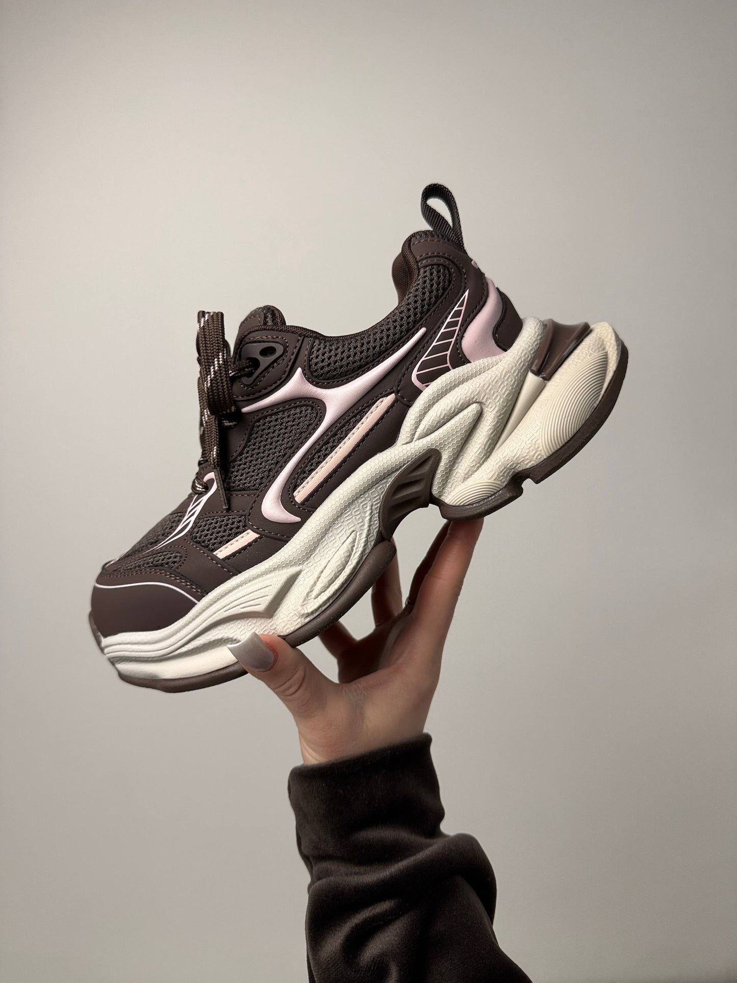 Boss Victor™ sneakers, blush pink + brown