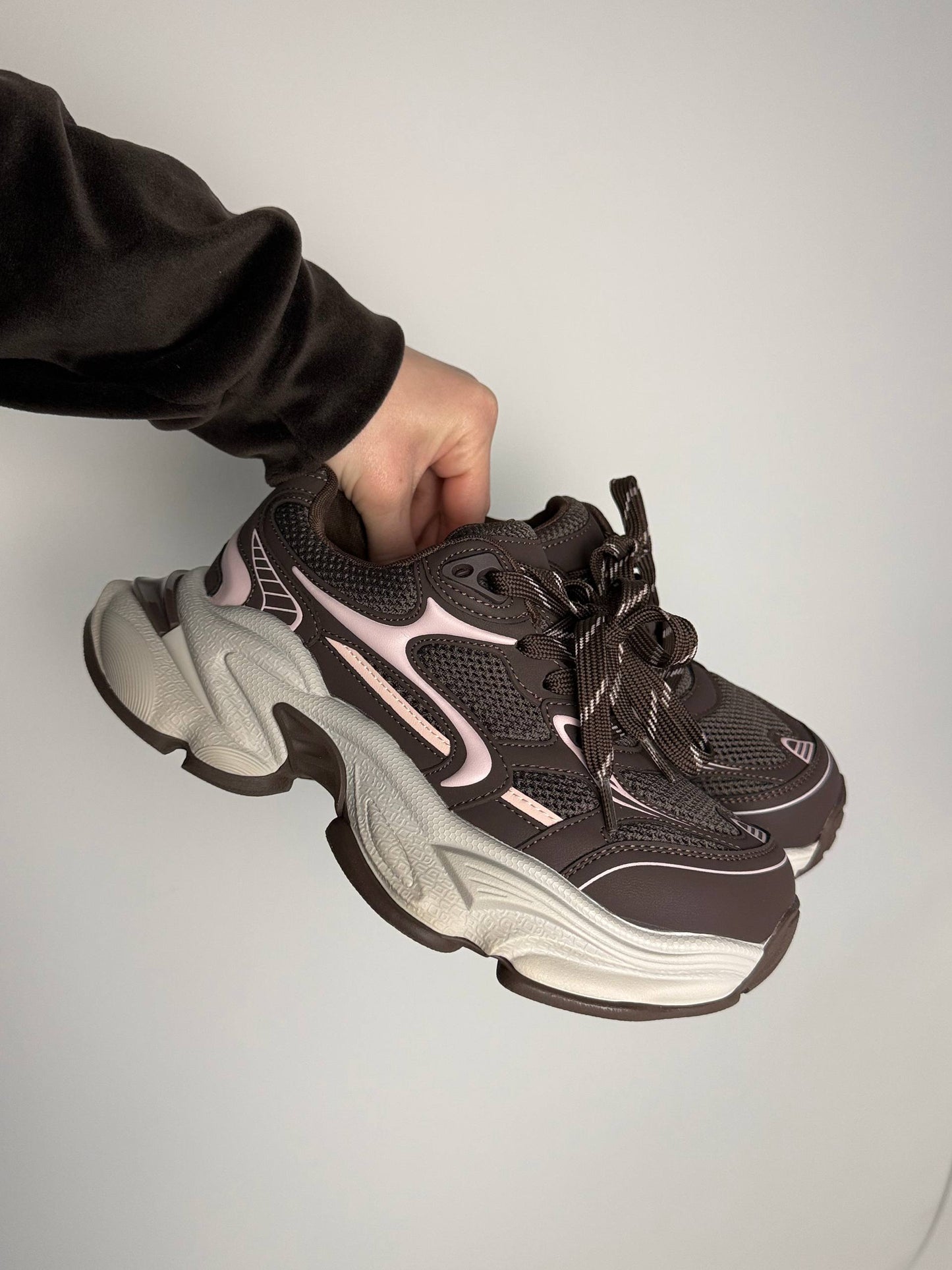 Boss Victor™ sneakers, blush pink + brown