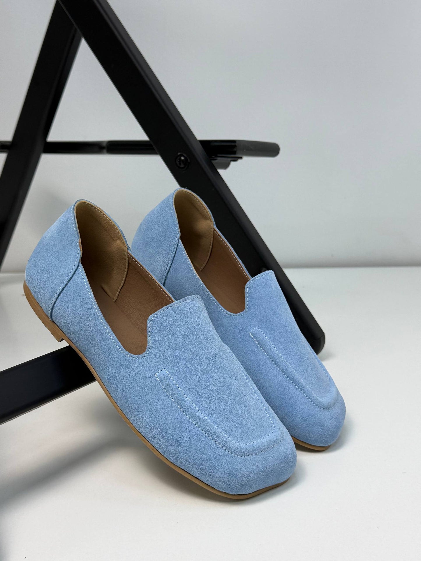 Anatomical barefoot loafers ™️ NikArt, light blue