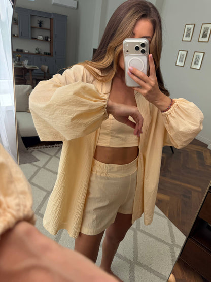 Linen suit made of natural linen