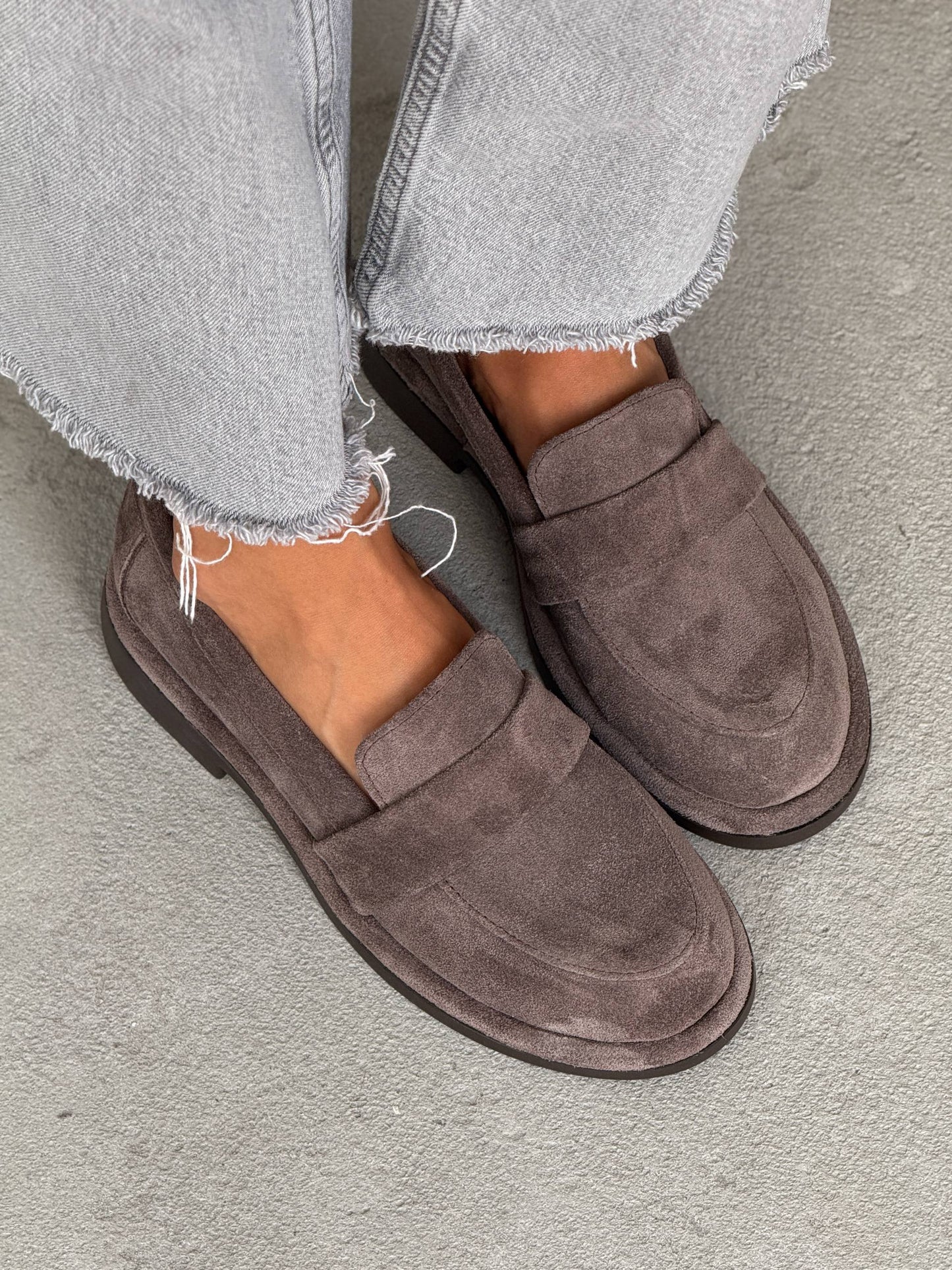 Classic loafers ™️NikArt suede, brown
