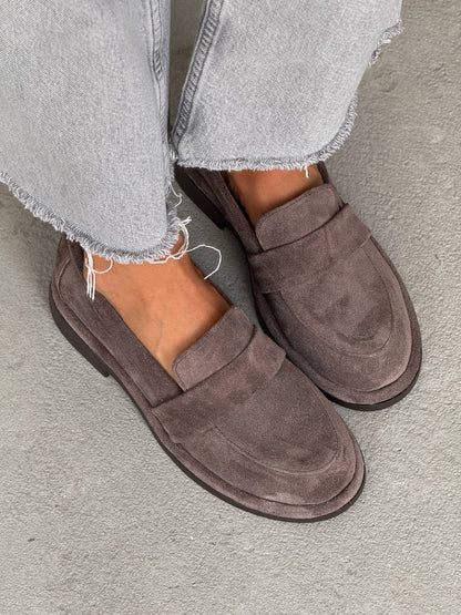 Classic loafers ™️NikArt suede, brown