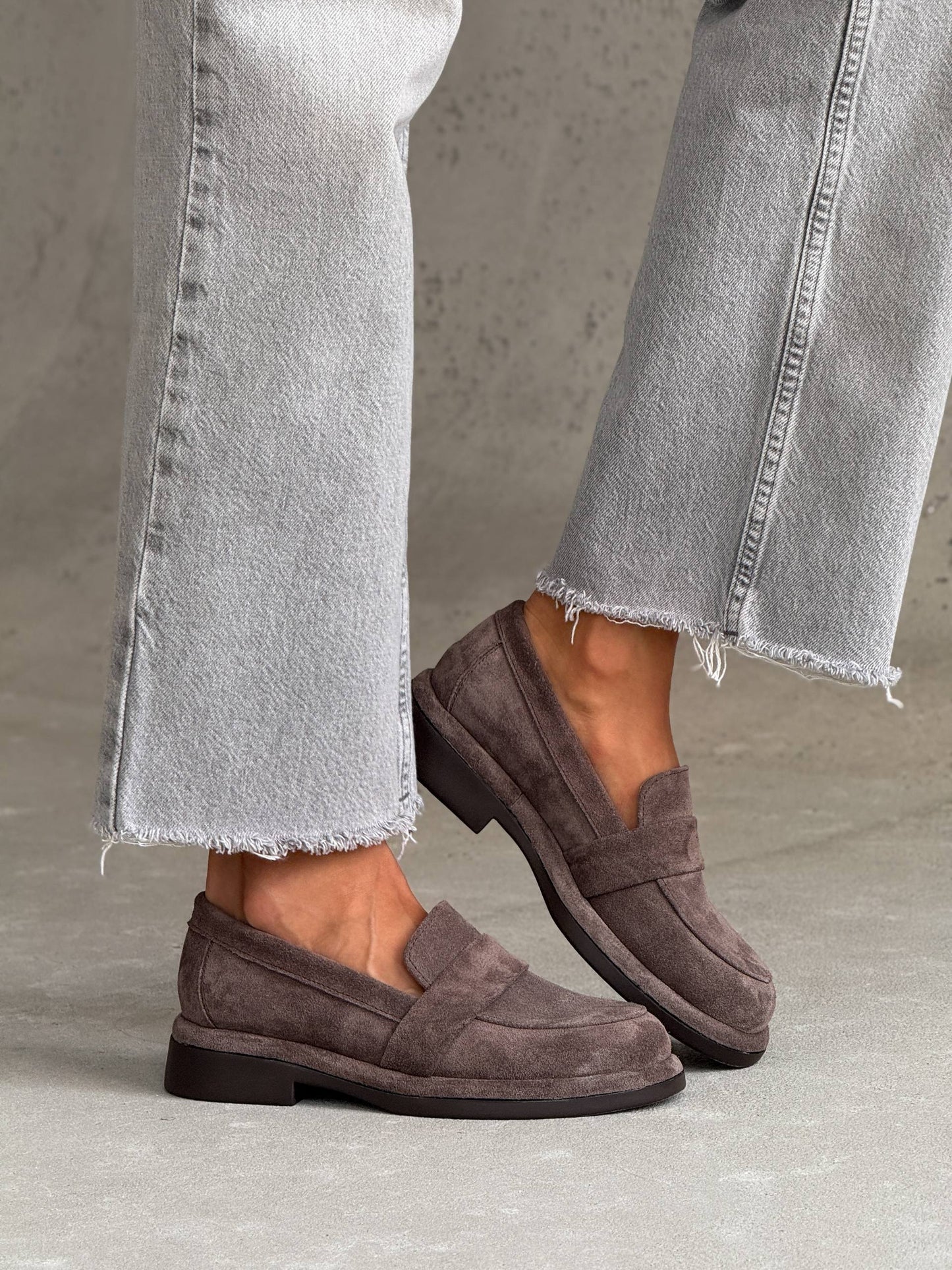 Classic loafers ™️NikArt suede, brown
