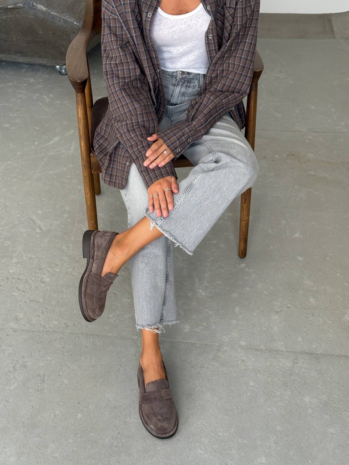 Classic loafers ™️NikArt suede, brown