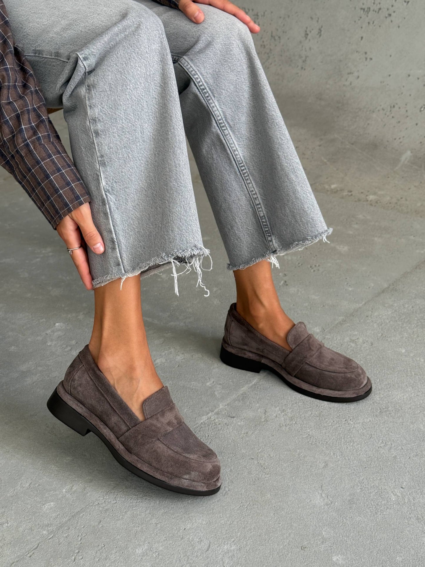 Classic loafers ™️NikArt suede, brown