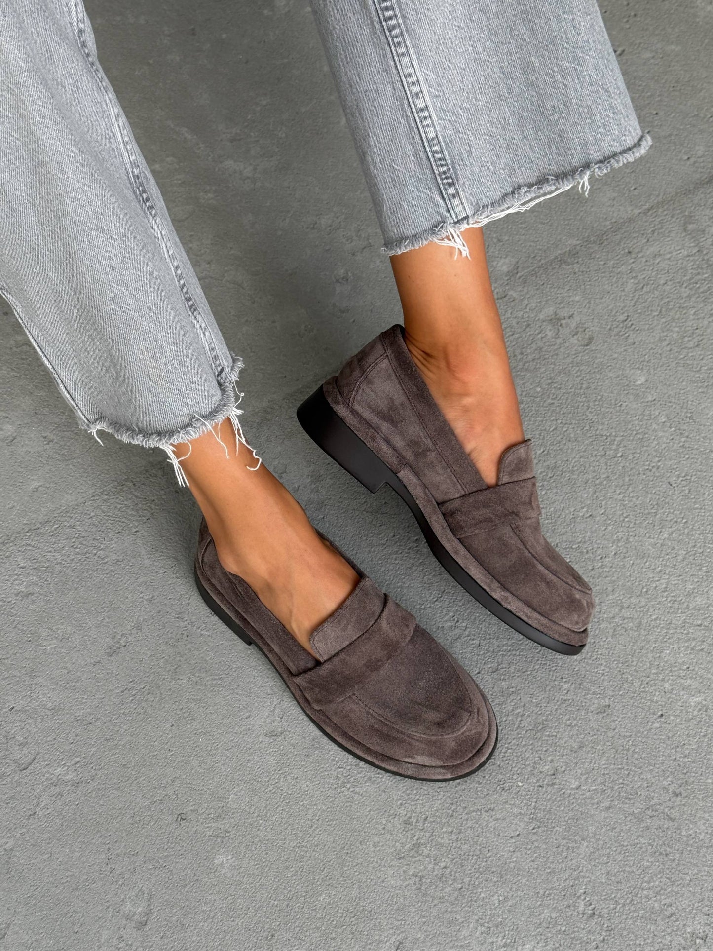 Classic loafers ™️NikArt suede, brown