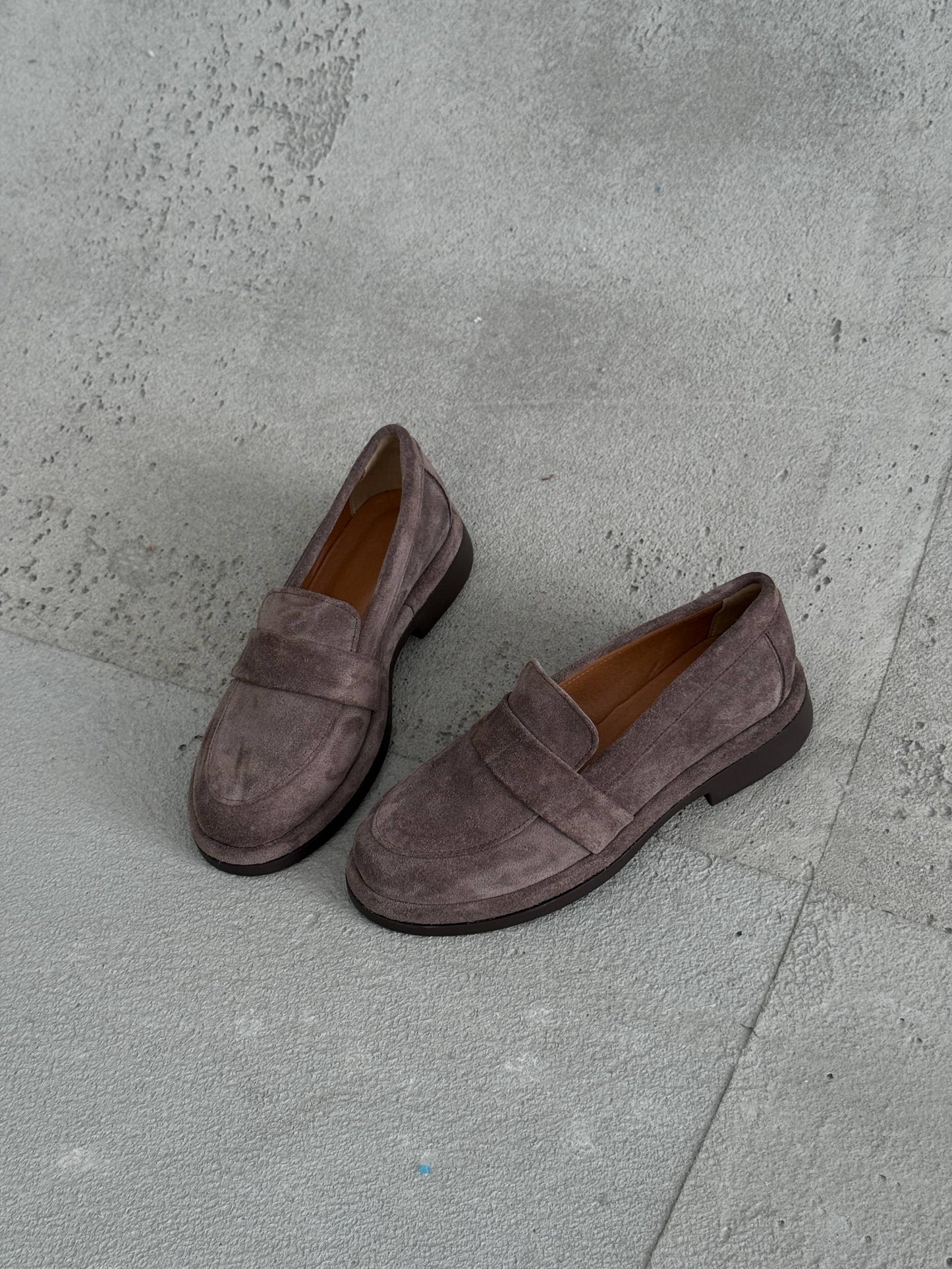 Classic loafers ™️NikArt suede, brown