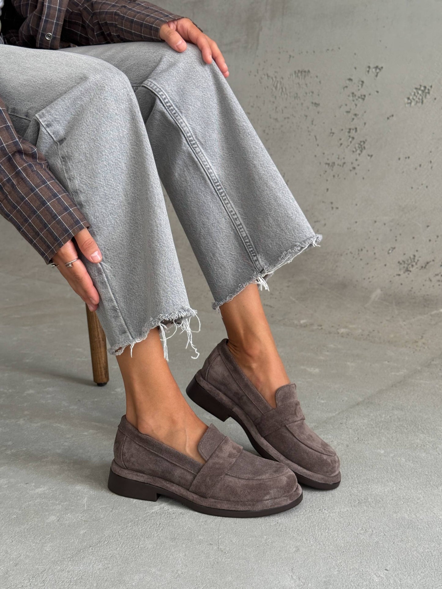 Classic loafers ™️NikArt suede, brown