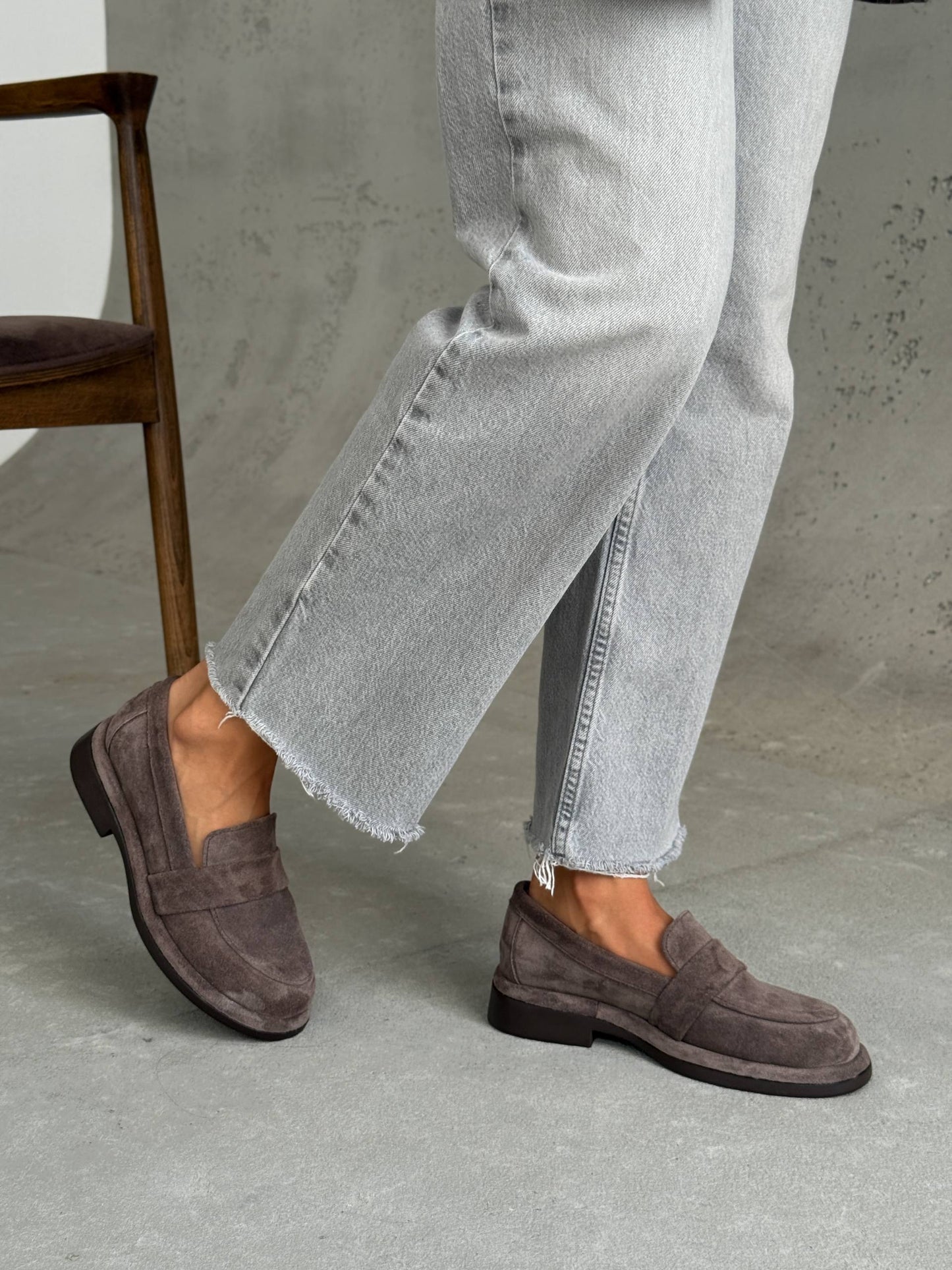 Classic loafers ™️NikArt suede, brown