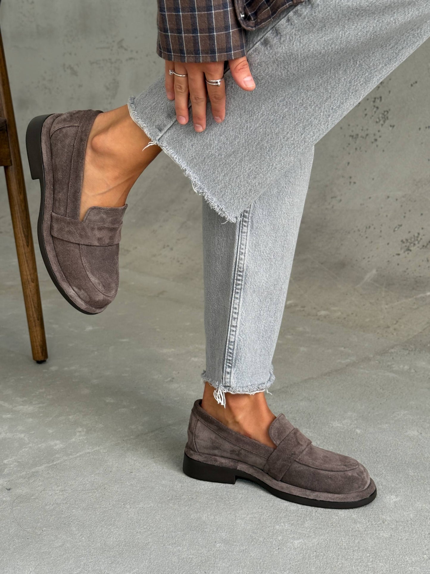 Classic loafers ™️NikArt suede, brown