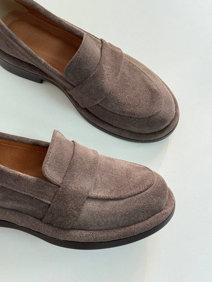 Classic loafers ™️NikArt suede, brown