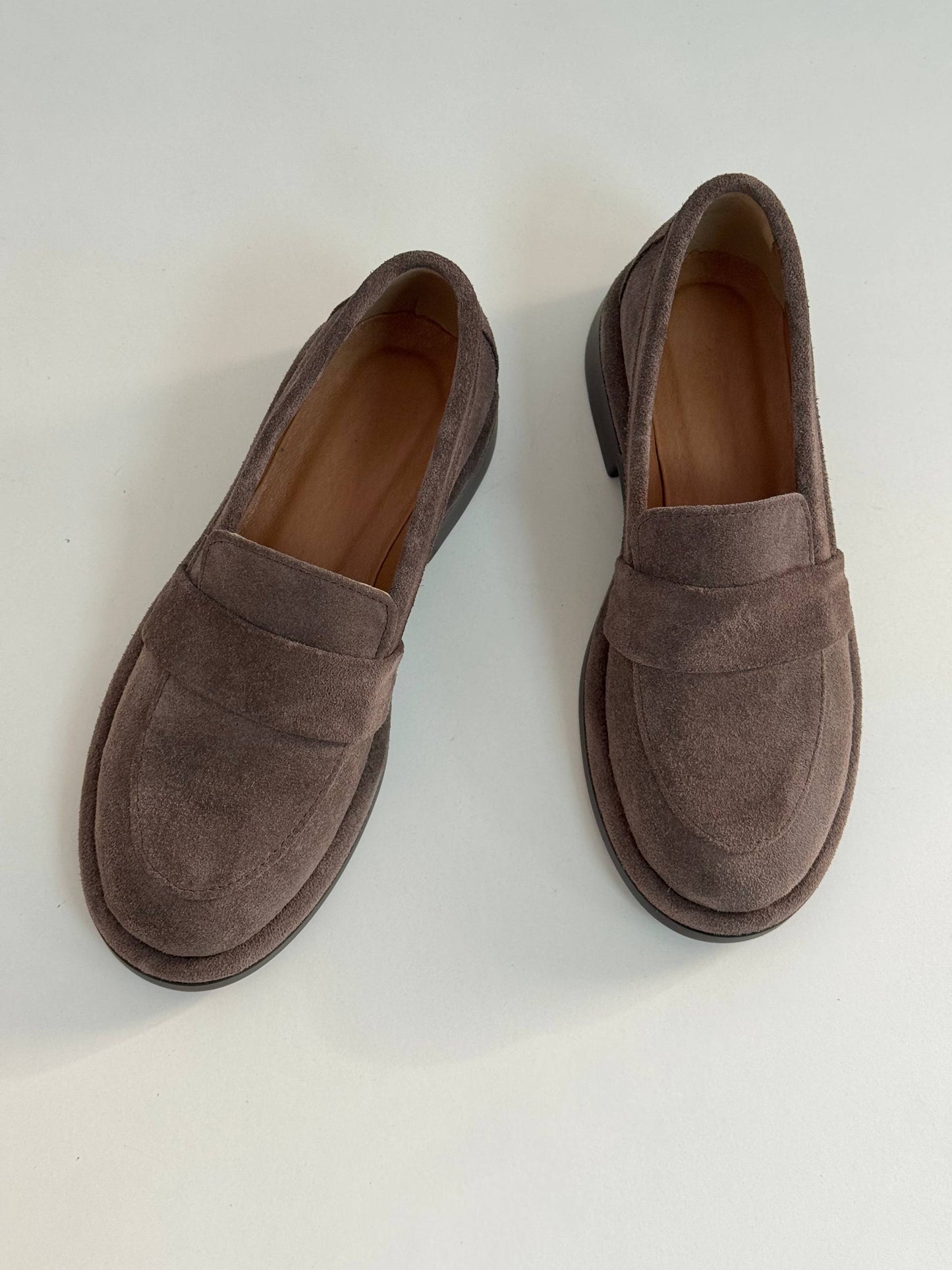 Classic loafers ™️NikArt suede, brown
