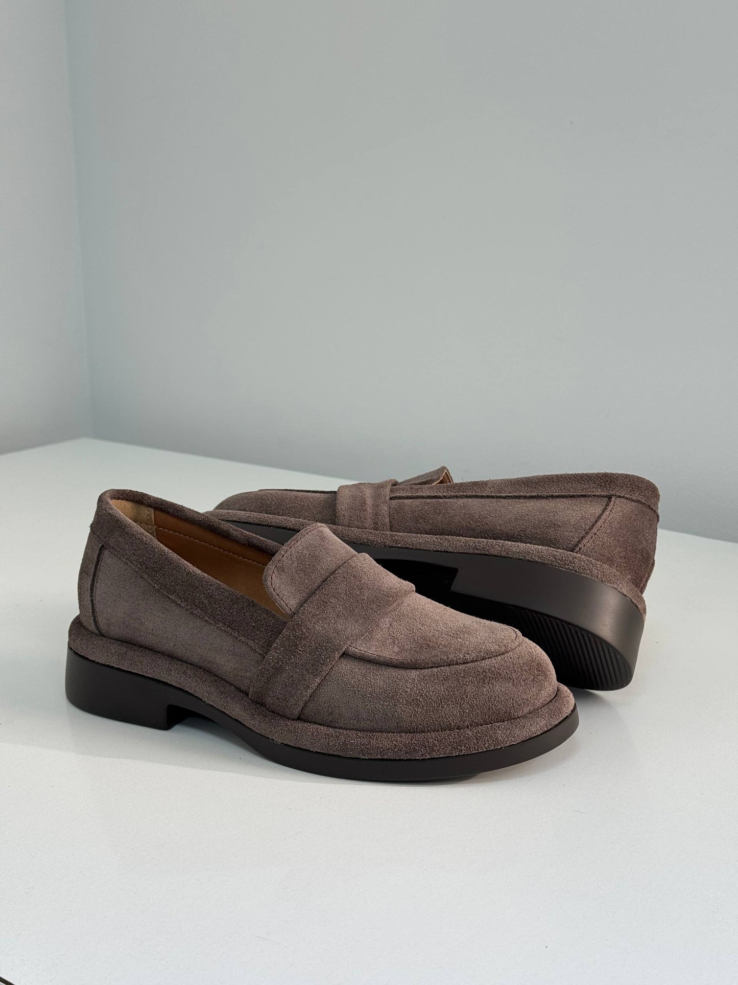 Classic loafers ™️NikArt suede, brown
