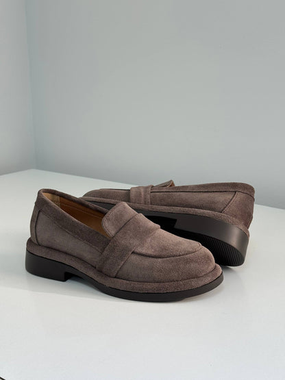 Classic loafers ™️NikArt suede, brown