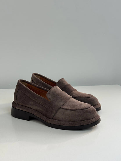 Classic loafers ™️NikArt suede, brown