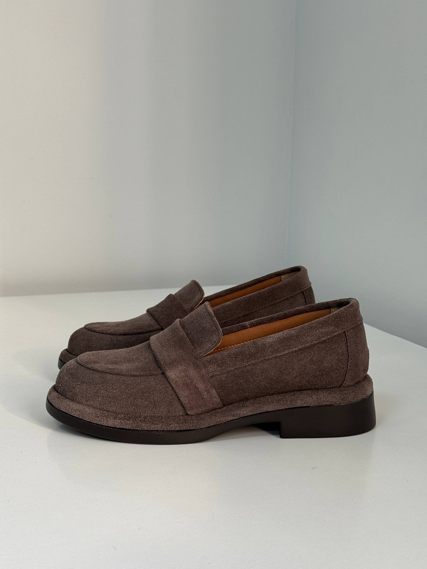 Classic loafers ™️NikArt suede, brown