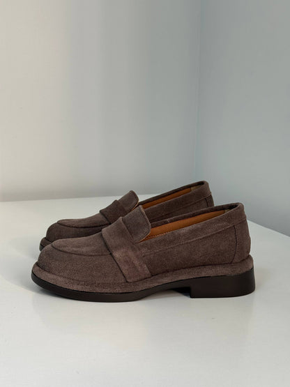 Classic loafers ™️NikArt suede, brown