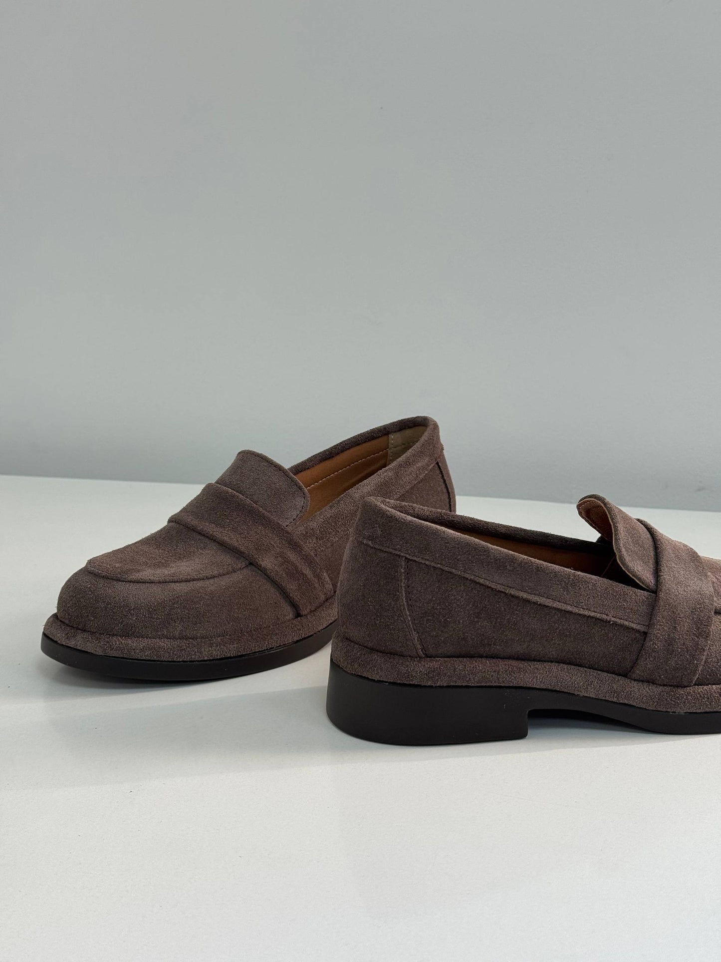 Classic loafers ™️NikArt suede, brown
