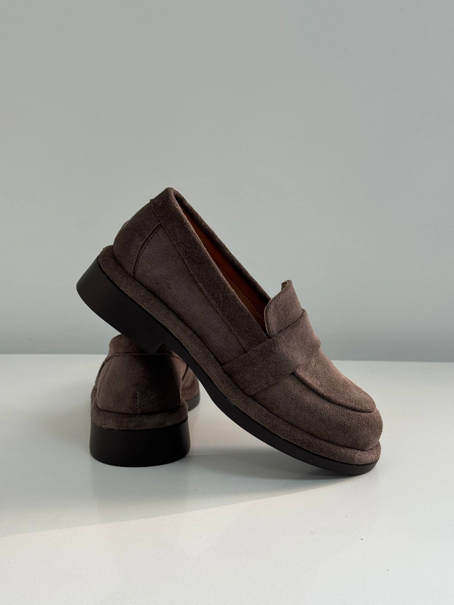 Classic loafers ™️NikArt suede, brown