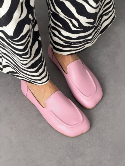 Anatomiczne mokasyny barefoot™ NikArt, blady róż