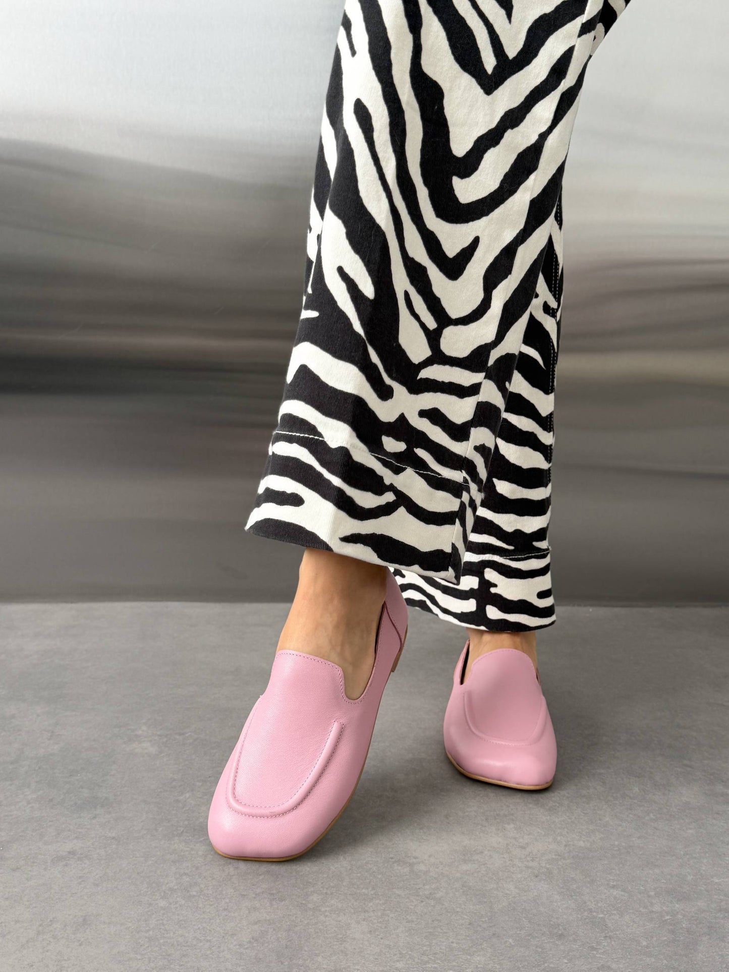 Anatomiczne mokasyny barefoot™ NikArt, blady róż