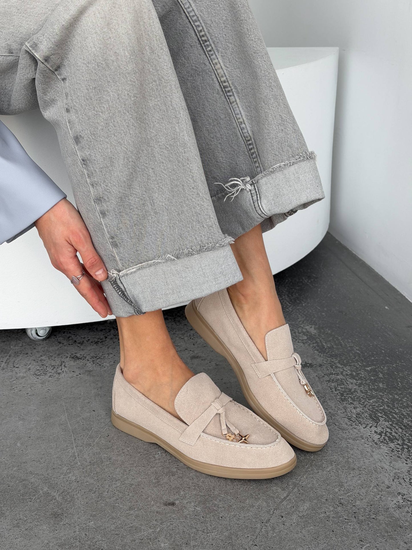Classic everyday loafers, beige