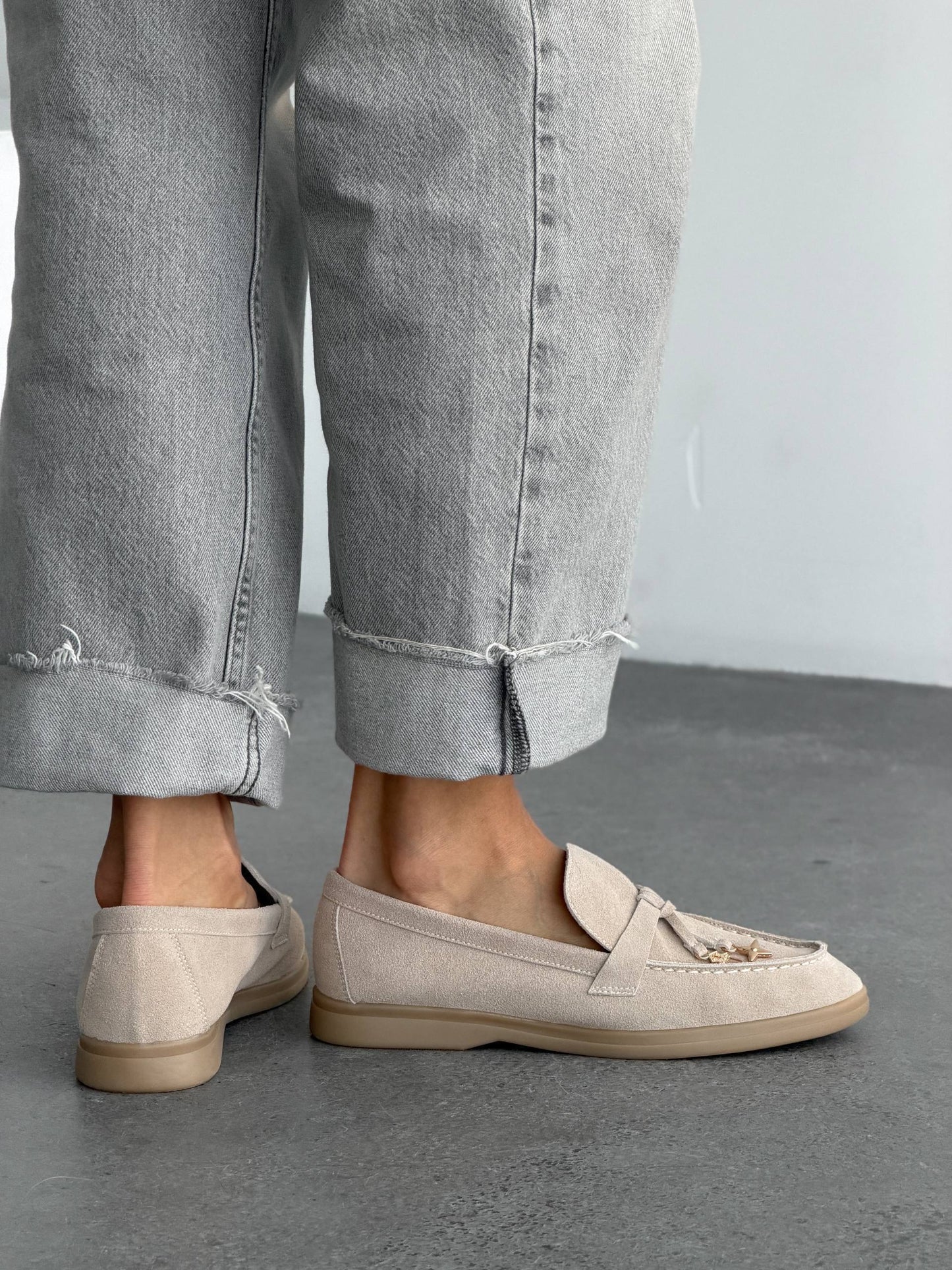 Classic everyday loafers, beige