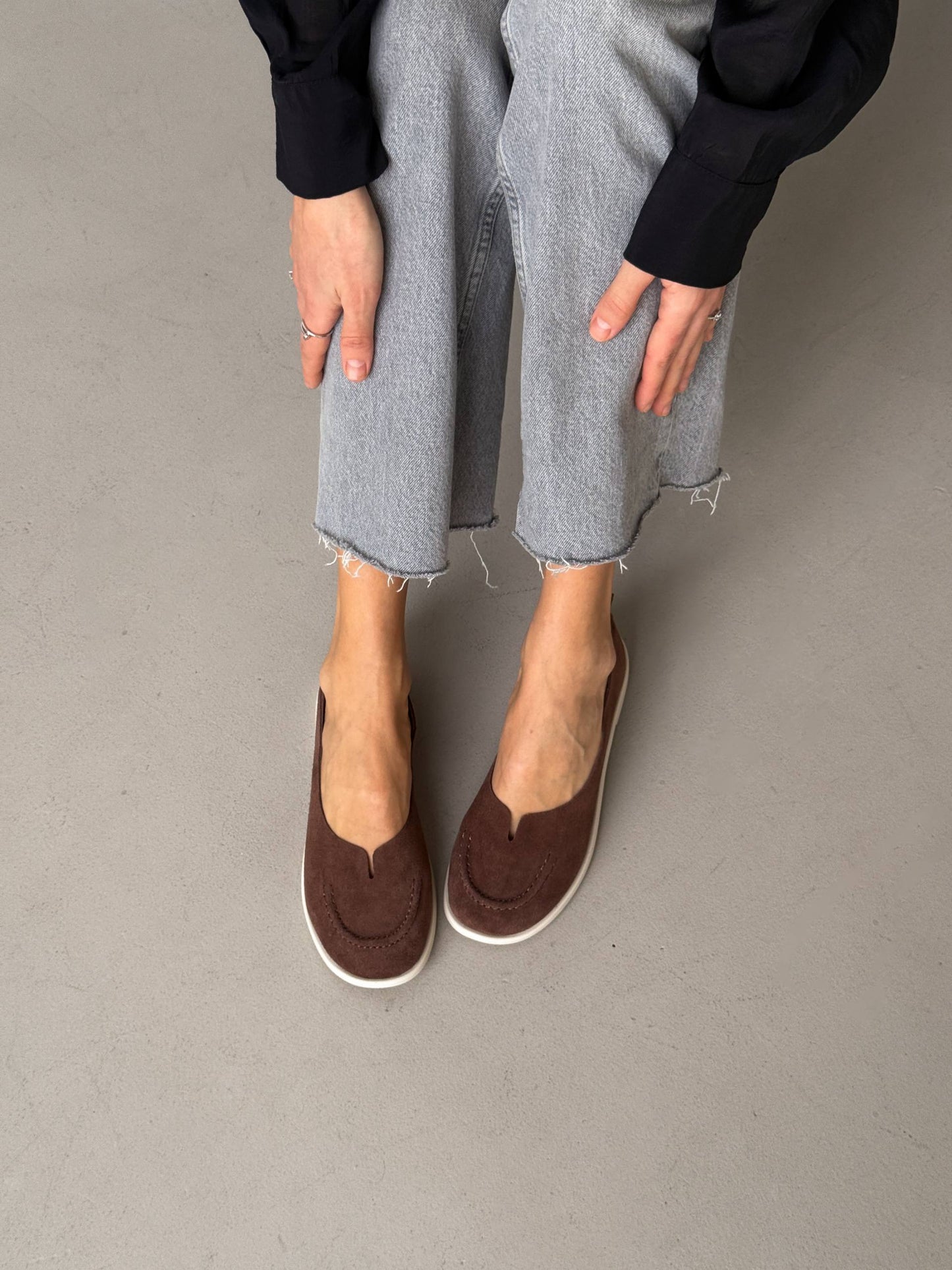 Неймовірно м'які балетки barefoot, коричневий