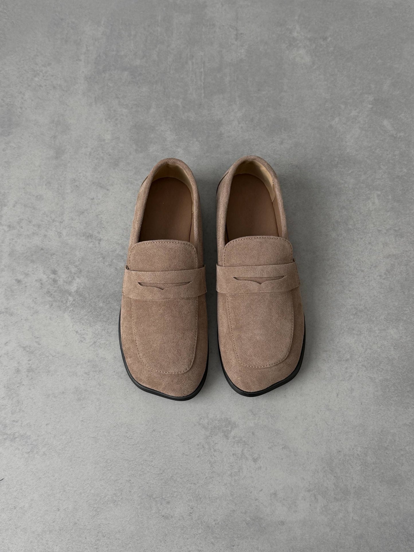 Anatomical barefoot loafers NikArt, mocha suede