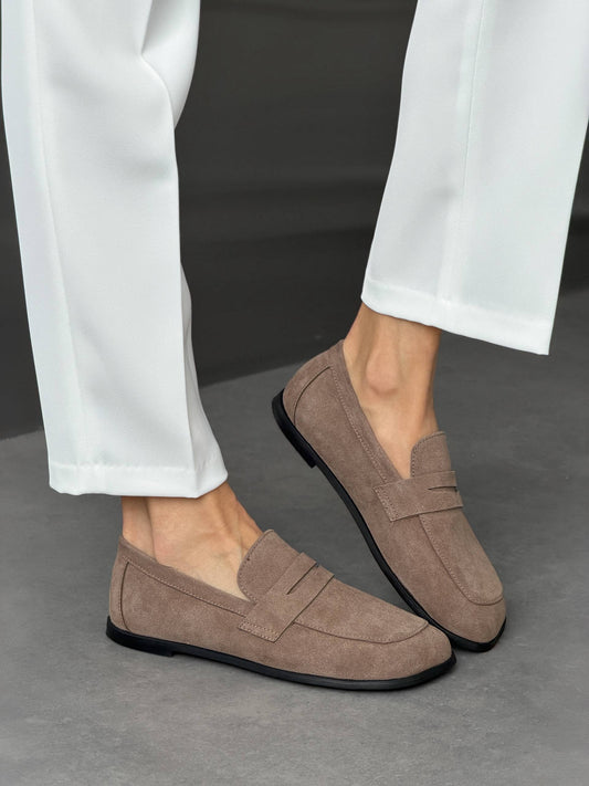 Анатомічні лофери barefoot NikArt, мокко замш