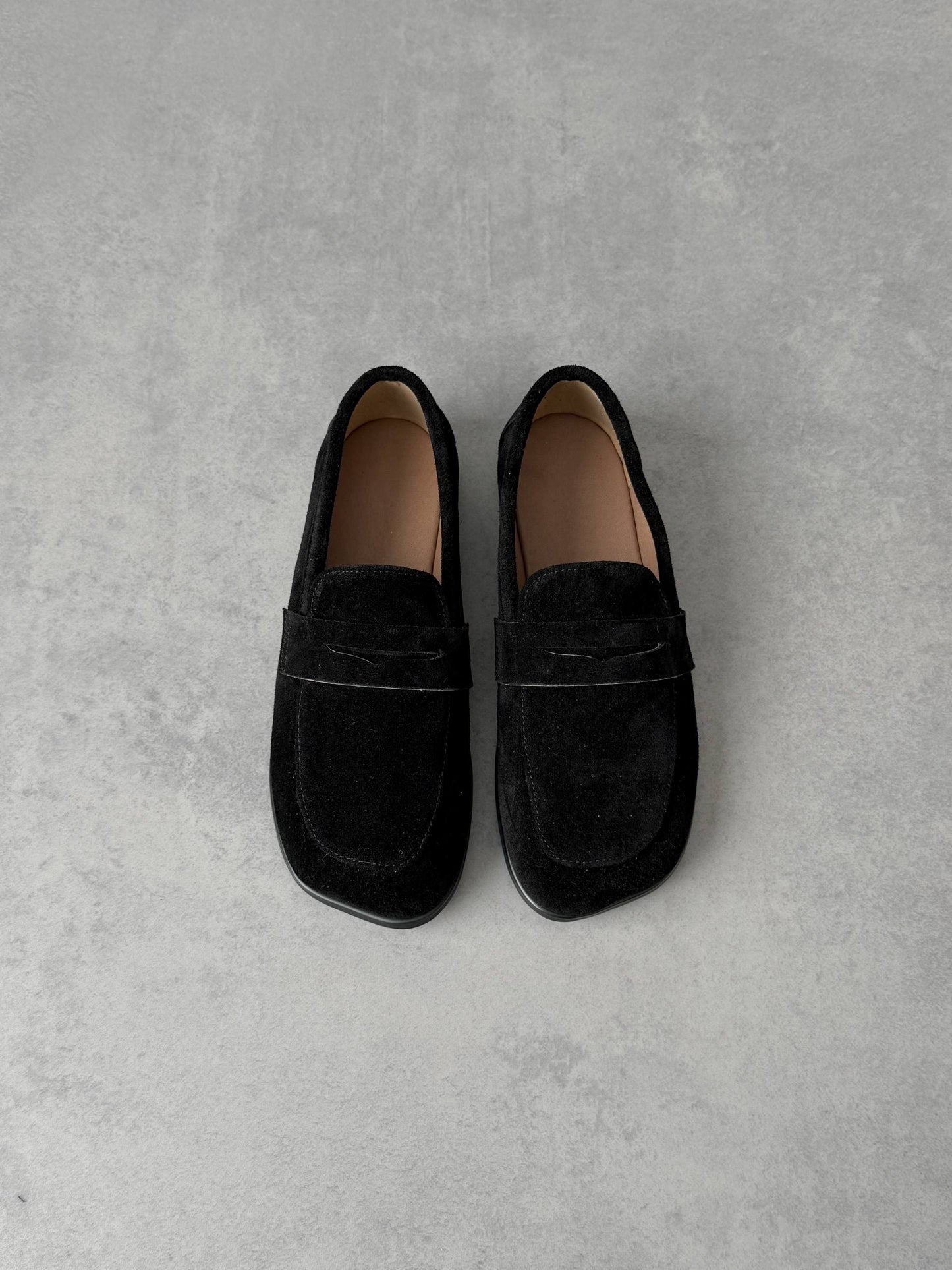Anatomiczne loafersy barefoot NikArt, czarny zamsz