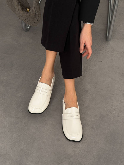 Anatomical barefoot loafers ™️ NikArt, light glossy beige