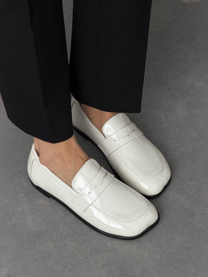 Anatomical barefoot loafers ™️ NikArt, light glossy beige