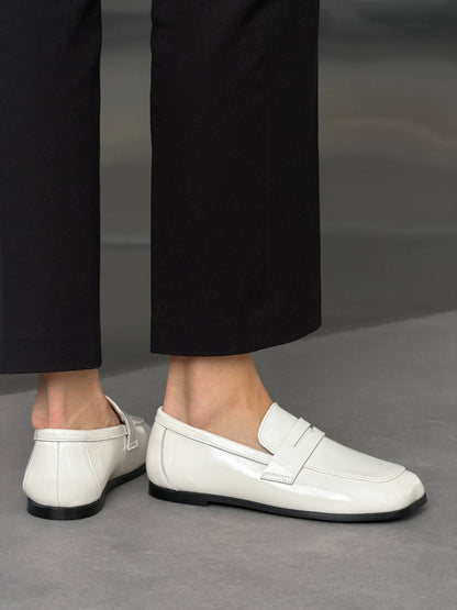 Anatomical barefoot loafers ™️ NikArt, light glossy beige
