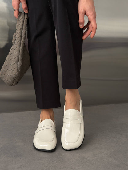 Anatomical barefoot loafers ™️ NikArt, light glossy beige