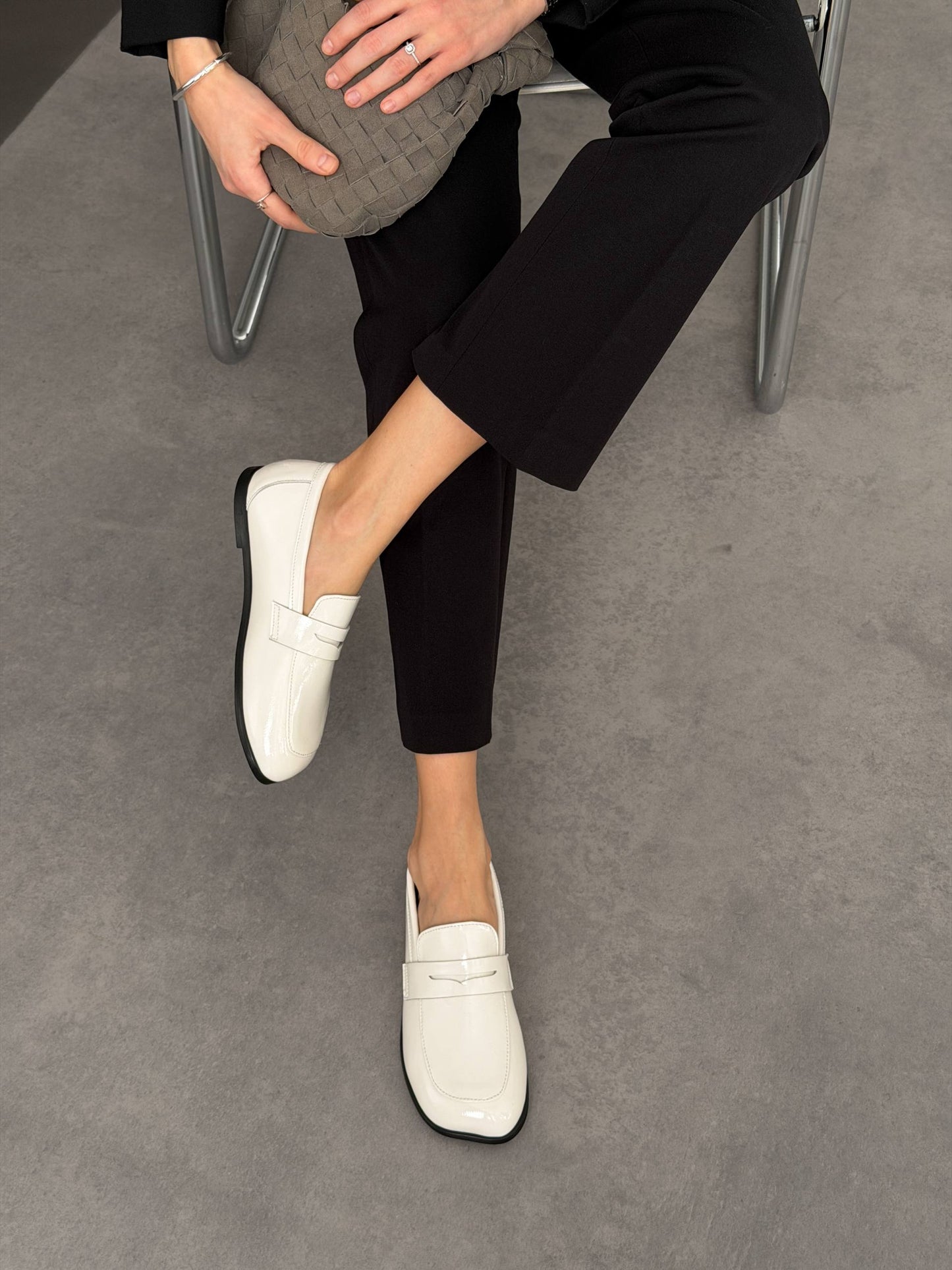 Anatomical barefoot loafers ™️ NikArt, light glossy beige