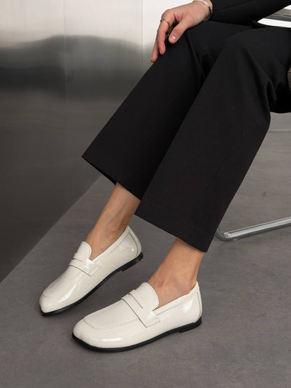 Anatomical barefoot loafers ™️ NikArt, light glossy beige