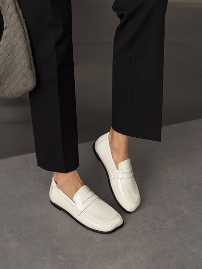 Anatomical barefoot loafers ™️ NikArt, light glossy beige